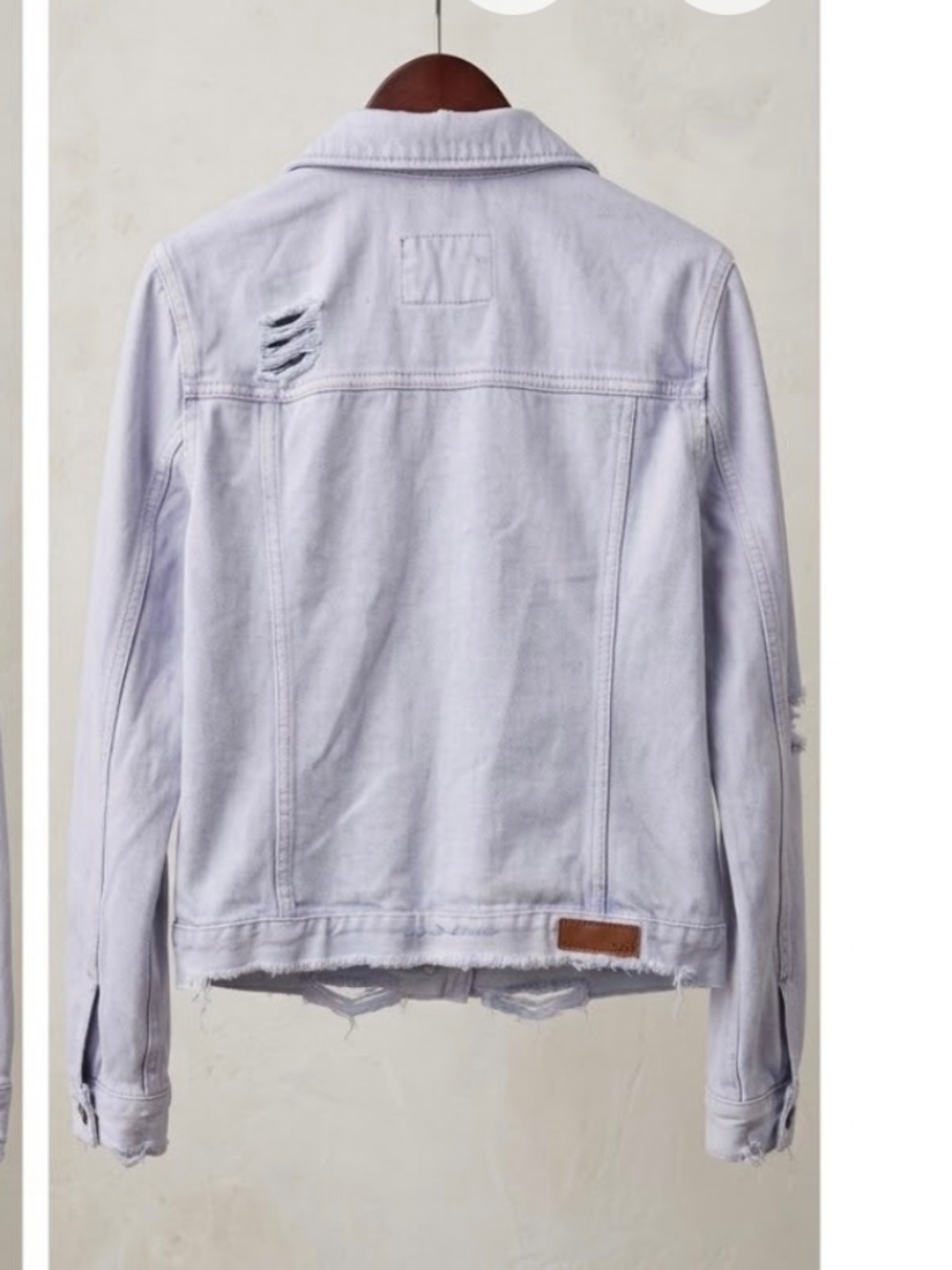 Abercrombie & Fitch Women's Distressed Lavender Denim JacketSize S - Picture 2 of 4